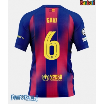 Barcelona Paez Gavi #6 Tricou Fotbal Replică 2025-26 Barbati Acasa